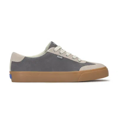 Keds Women's Jump Kick T-toe Suede Lace Up Leather Sneakers In Gray