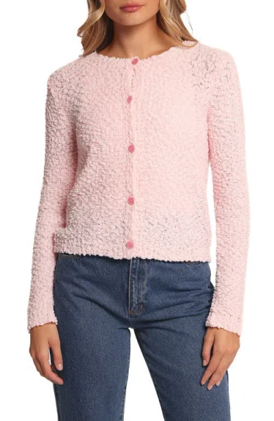 Petal And Pup Petal & Pup Ally Textured Cardigan In Pink