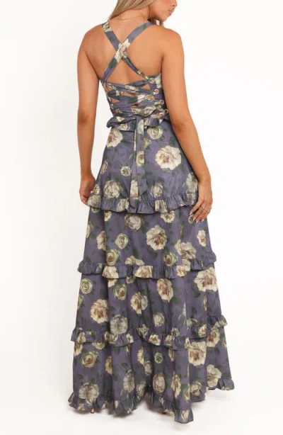 Petal And Pup Petal & Pup Lillee Floral Tiered Maxi Dress In Blue