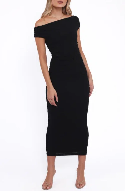 Petal And Pup Petal & Pup Spencer Off The Shoulder Body-con Dress In Black