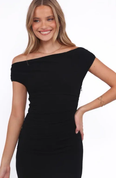 Petal And Pup Petal & Pup Spencer Off The Shoulder Body-con Dress In Black