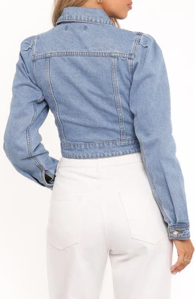 Petal And Pup Petal & Pup Faun Denim Crop Jacket In Blue