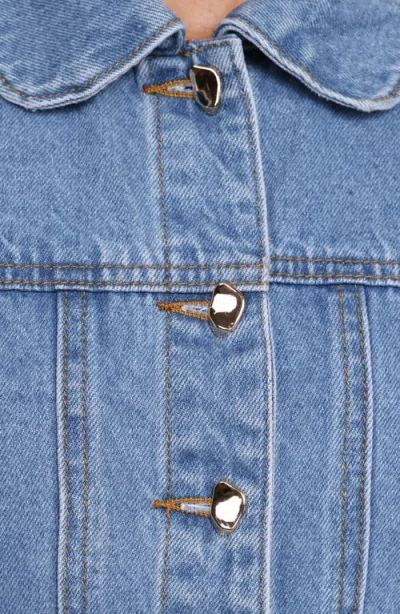 Petal And Pup Petal & Pup Faun Denim Crop Jacket In Blue