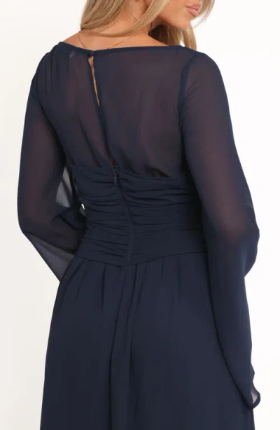 Petal And Pup Petal & Pup Samara Long Sleeve Maxi Dress In Blue