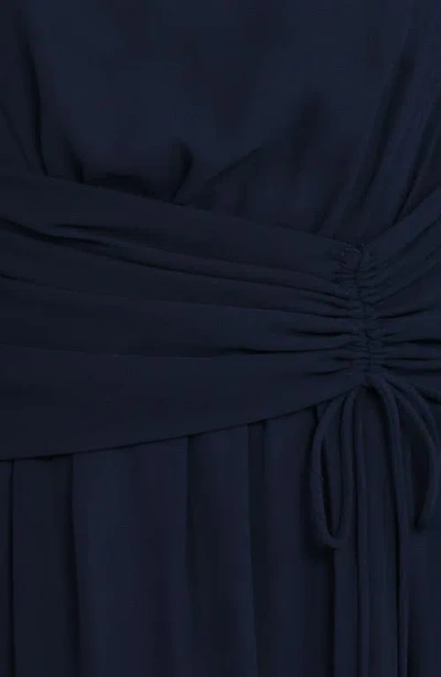 Petal And Pup Petal & Pup Samara Long Sleeve Maxi Dress In Blue