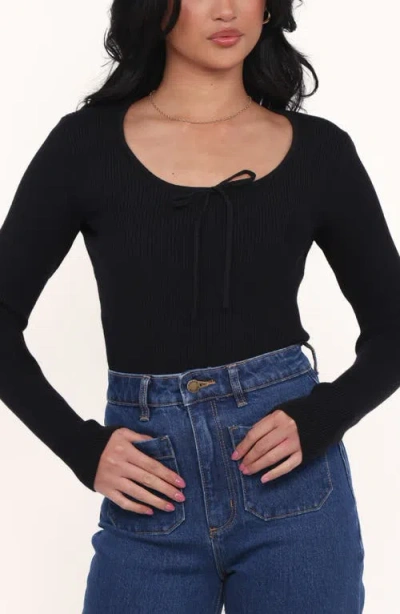 Petal And Pup Petal & Pup Cooper Rib Sweater In Black