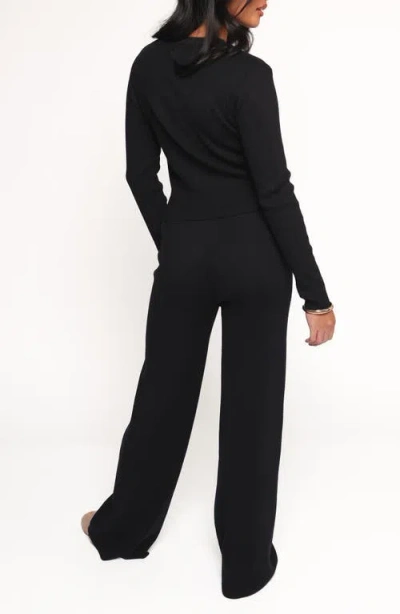Petal And Pup Petal & Pup Elliott Knit Cardigan & Pants Set In Black