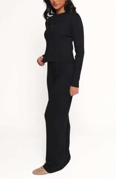 Petal And Pup Petal & Pup Elliott Knit Cardigan & Pants Set In Black