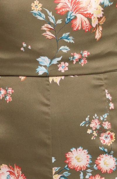 Petal And Pup Petal & Pup Holly Floral Print Halter Jumpsuit In Green