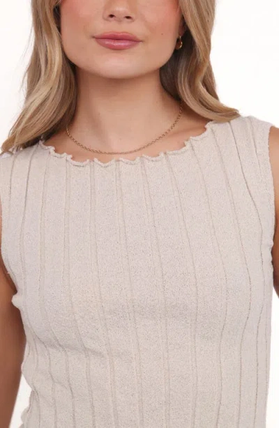 Petal And Pup Petal & Pup Brodie Wide Rib Sleeveless Sweater In Gray