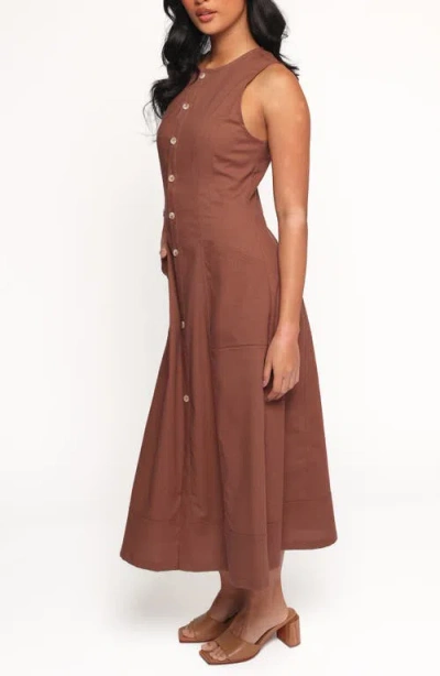 Petal And Pup Petal & Pup Kingsley Sleeveless Dress In Brown