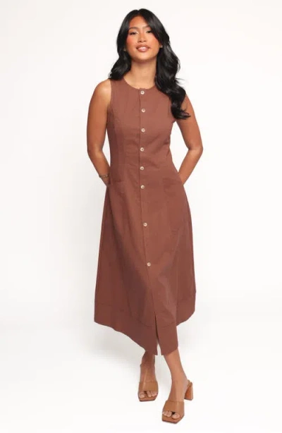 Petal And Pup Petal & Pup Kingsley Sleeveless Dress In Brown