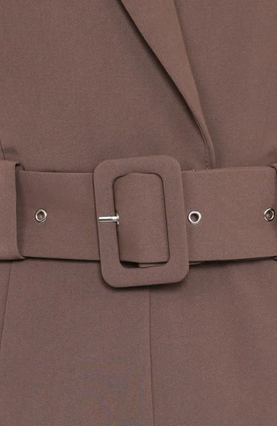 Petal And Pup Petal & Pup Sienna Belted Sleeveless Wide Leg Jumpsuit In Brown