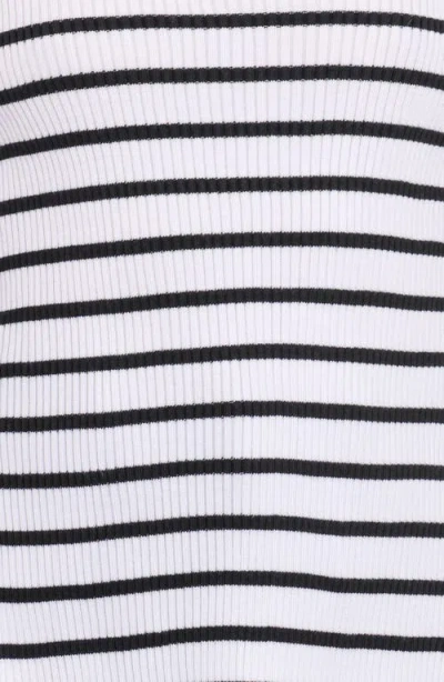 Petal And Pup Petal & Pup Alvina Stripe Rib Boatneck Sweater In White