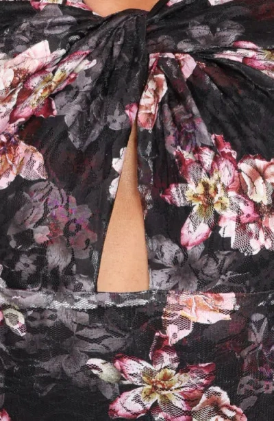 Petal And Pup Petal & Pup Trilby Floral Lace Long Sleeve Maxi Dress In Brown