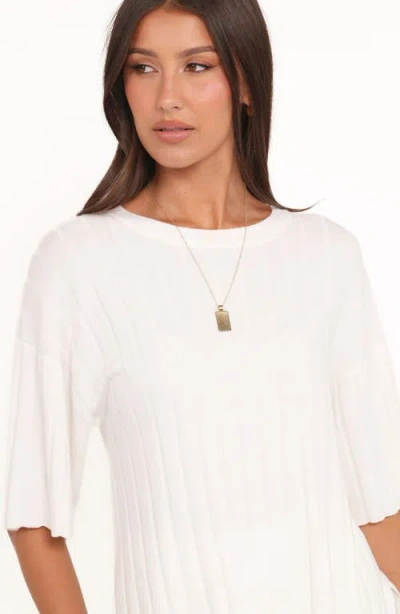 Petal And Pup Petal & Pup Alix Ribbed Sweater & Pants Set In White