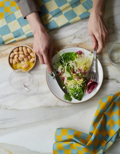 Tortuga Forma Double Sided Dinner Napkin Set In Sky At Urban Outfitters In Multi