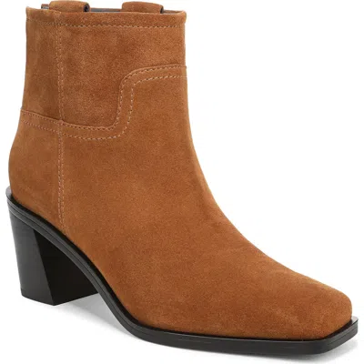 Franco Sarto Women's Ivanna Square Toe Pull On Short Boots In Brown