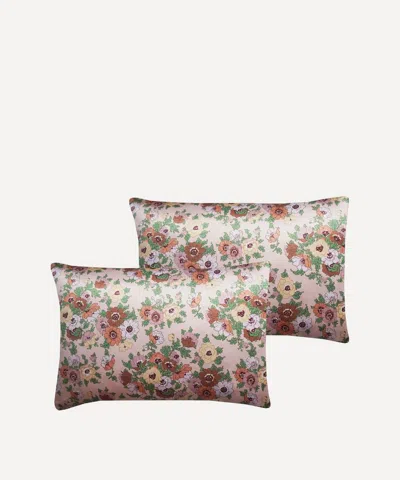 Coco & Wolf Madeleine Silk Pillowcases Set Of Two In Multi