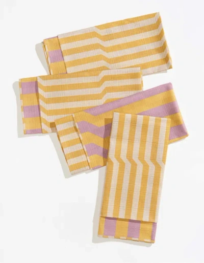 Tortuga Forma Quiet Season Dinner Napkin Set In Mariposa At Urban Outfitters In Orange