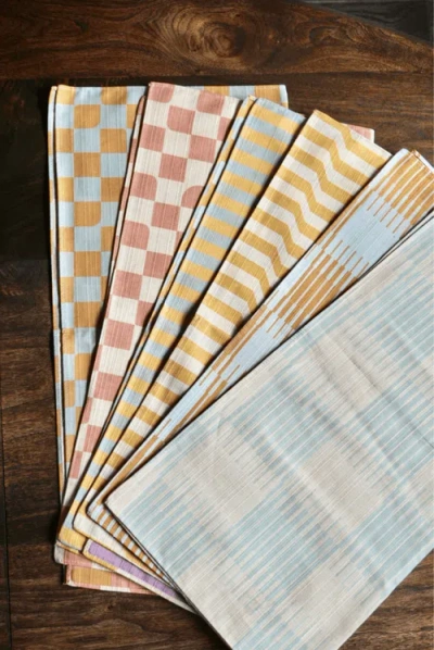 Tortuga Forma Quiet Season Dinner Napkin Set In Mariposa At Urban Outfitters In Orange