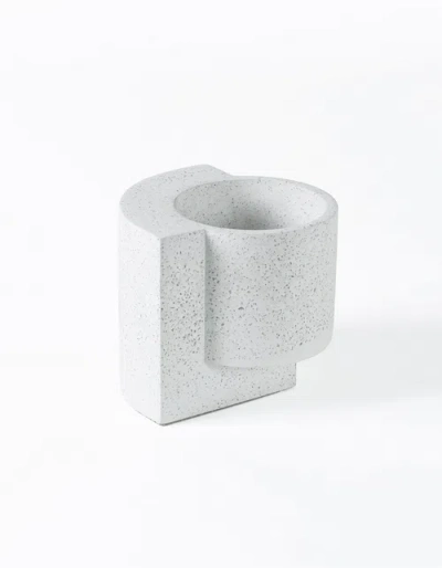 Tortuga Forma Platform Planter Concrete Set Of 2 In White