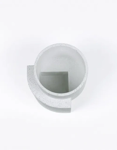 Tortuga Forma Platform Planter Concrete Set Of 2 In White