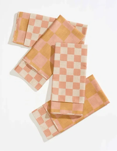 Tortuga Forma Quiet Season Dinner Napkin Set In Rosewood At Urban Outfitters In Brown