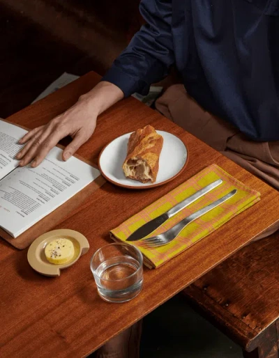 Tortuga Forma Double Sided Dinner Napkin Set In Maroon At Urban Outfitters In Yellow