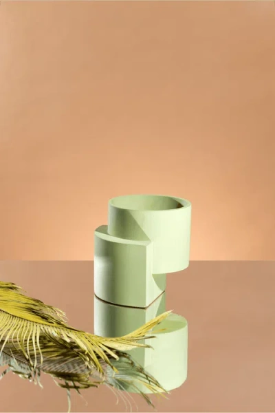 Tortuga Forma Platform Planter Concrete Set Of 2 In Green