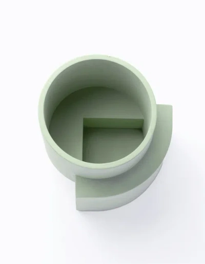 Tortuga Forma Platform Planter Concrete Set Of 2 In Green