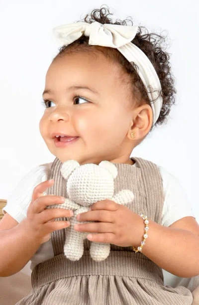 Tiny Blessings 14k Gold Initial Studs Screw Back Earrings In Gold