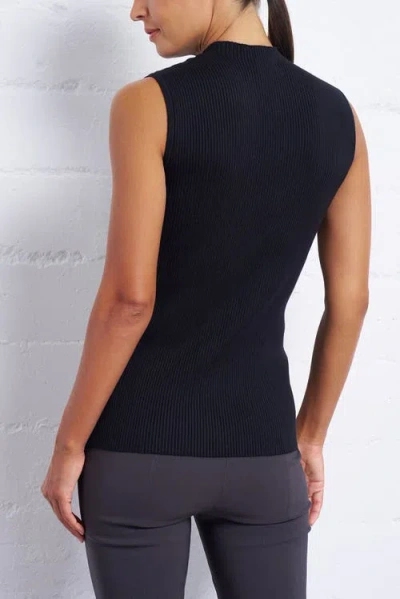 Franne Golde Modern Rib Shell In Black