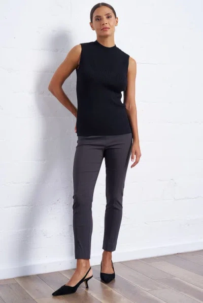 Franne Golde Modern Rib Shell In Black