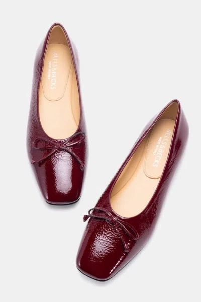 Bells & Becks Felicia Square Toe Ballerina Flat In Red