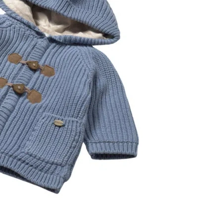 Mayoral Lined Knit Cardigan In Blue