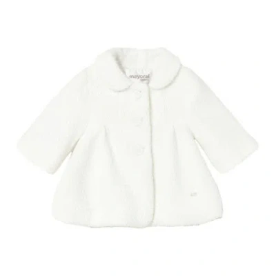 Mayoral Terry Cloth Coat In White