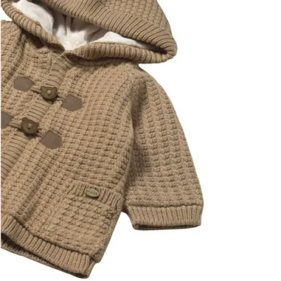 Mayoral Lined Knit Cardigan In Brown