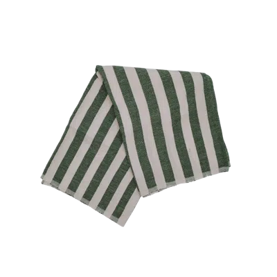 Kd Weave Stripe Towel In Green