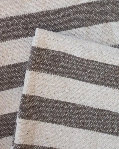 Kd Weave Stripe Hand Towel In Gray