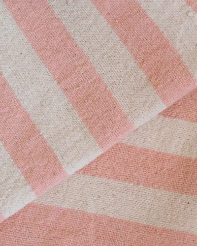 Kd Weave Stripe Hand Towel In Pink