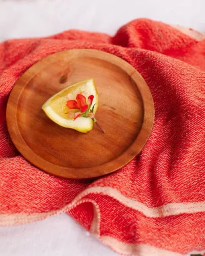 Kd Weave Hand Towel In Red