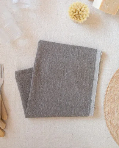 Kd Weave Hand Towel In Gray