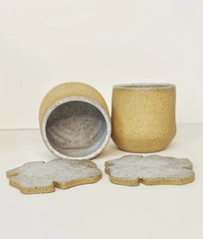 Mikkarbo Ocean Sand Cup In Yellow