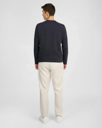Onia Terry Crewneck Sweater In Blue