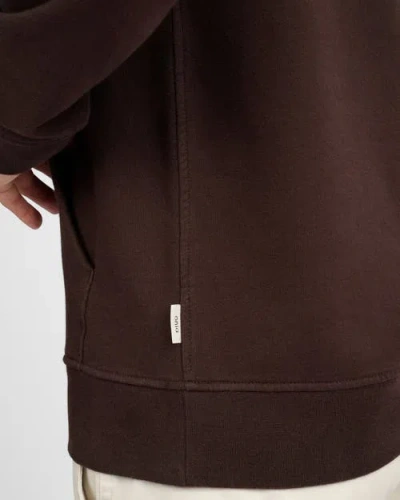 Onia Terry Pullover Hoodie Dark Java In Brown