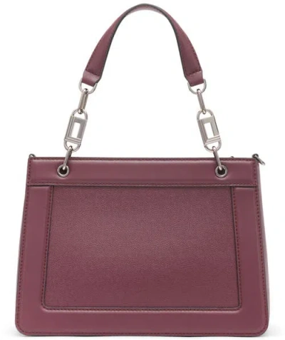 Karl Lagerfeld Ivette Leather Satchel In Purple