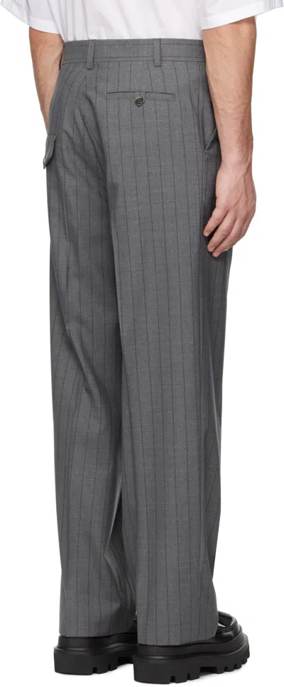 Moschino Pinstripe Trousers In Multi Grey