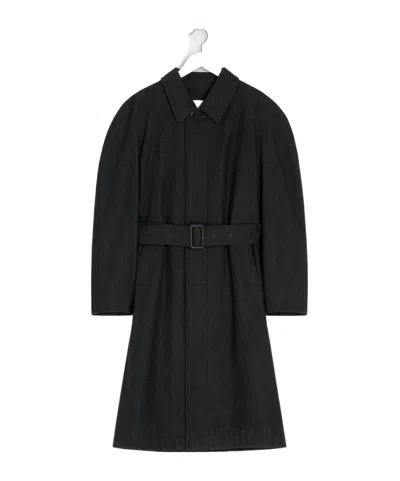 Lemaire Raglan Sleeve Coat Clothing In Black