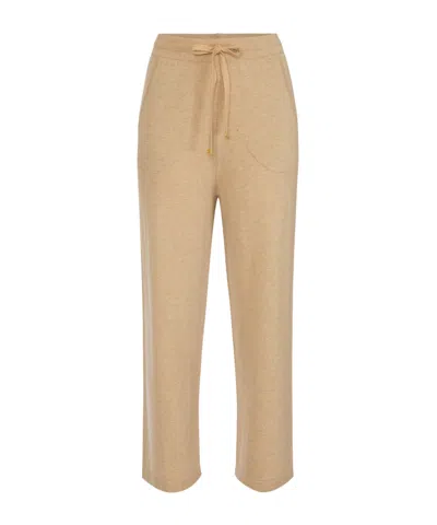 Elisabetta Franchi Virgin-wool Track Pants In Neutral